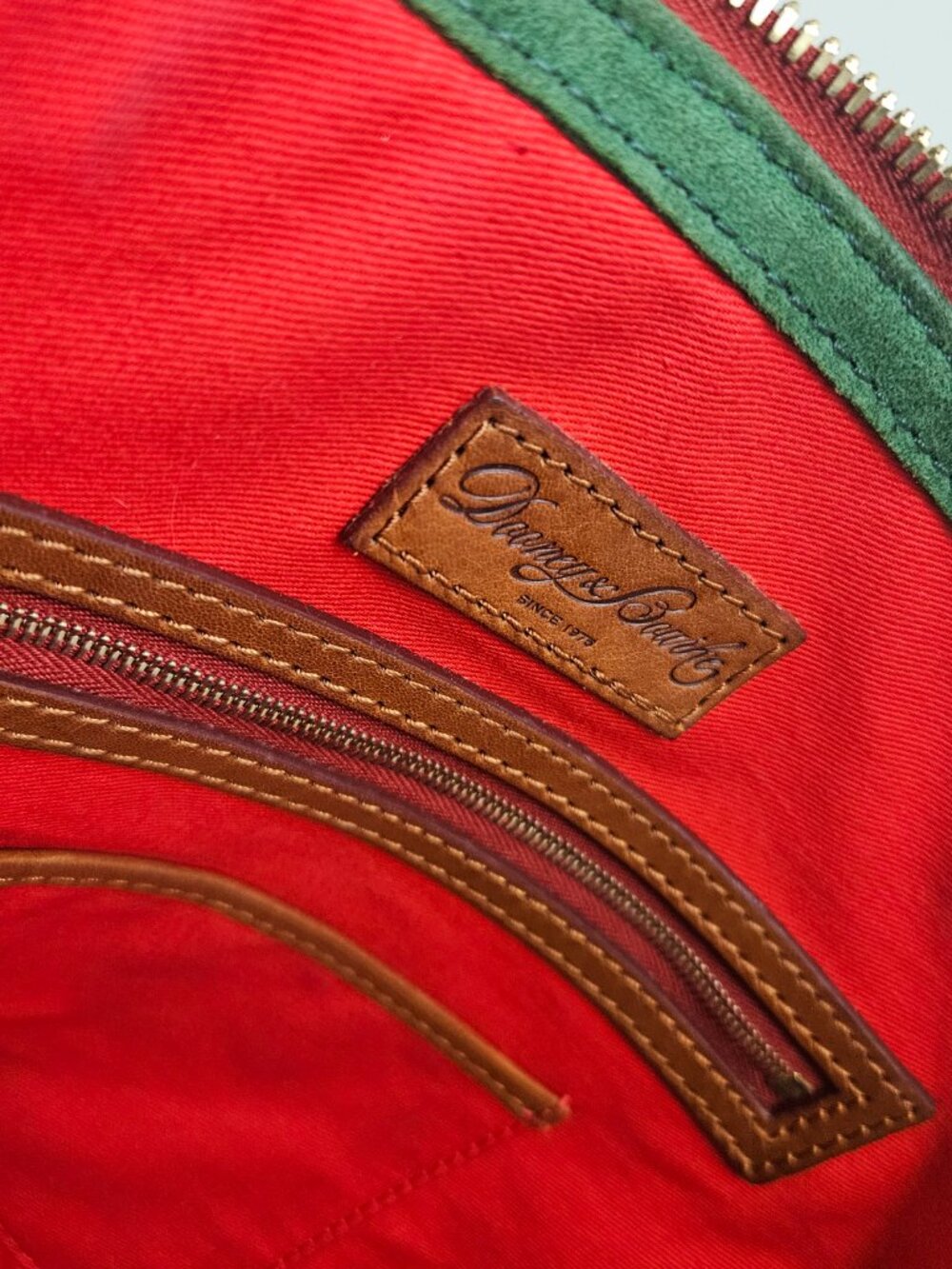 Dooney & Bourke Florentine Leather Vachetta Domed Satchel Natural Whip Stitch DB - Picture 7 of 15